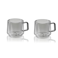 Set dveh 200 ml steklenih skodelic z dvojno steno Calora