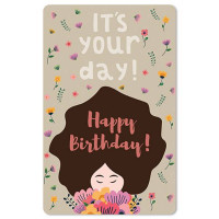 Čestitka – kartica, Birthday Hair