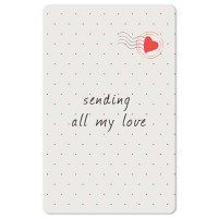 Čestitka – kartica, Sending all my love