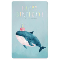 Čestitka – kartica, Birthday Whale LC391