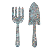 2-delni vrtni set William Morris (lopatka + vilice)