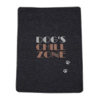 Odeja Pet 70 x 90cm, "dog's chill zone" - oglje
