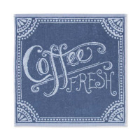 Kuhinjska brisača 50 x 50 cm, Coffee fresh - modra