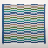 Kuhinjska brisača 50 x 50 cm Pisani karo, modro-zelena