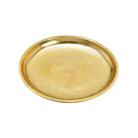 Okrogel kovinski pladenj 20 cm, zlat