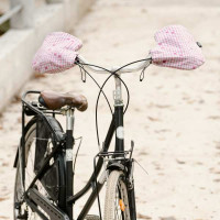 Rokavice za urbane kolesarje White Pinky Dots