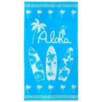Brisača za na plažo Prima 90 x 170 cm, aloha - turkizna