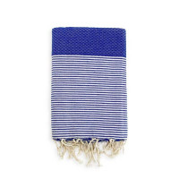 Fouta bombažna brisača Mikanda 100 x 200 cm, modra