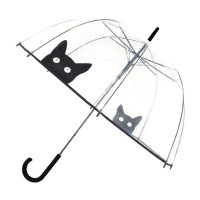 Prozoren dežnik z avtomatskim odpiranjem, premer 85 cm, Mačka