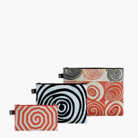 LOQI set 3 žepkov z zadrgo Zip Pockets Louise Bourgeois, Spirals, Recycled