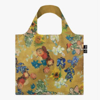 LOQI zložljiva vrečka Van Gogh, Flower Pattern Gold, Recycled