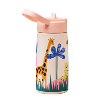 Biorazgradljiva steklenička Bioloco Plant Tiny Traveller 350 ml, Jungle party