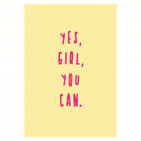 Čestitka Yay Card, Yes, Girl, You can YC080