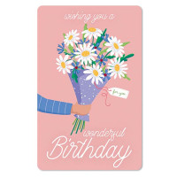 Čestitka – kartica, Wishing you a wonderful birthday LC334