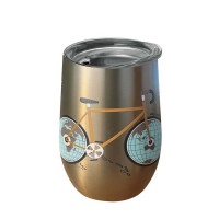 Kovinski termo lonček Bioloco Office 420ml, world traveller