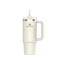 Izolirana steklenička s slamico The Quencher H2.0 Travel Tumbler, 0,89 litra - krem