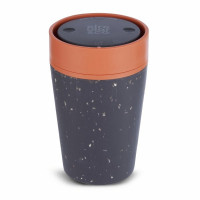 Reciklirani termo lonček Circular 227 ml, Grey and Sundown Orange