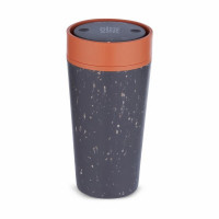 Reciklirani termo lonček Circular 340 ml, Grey and Sundown Orange