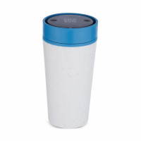 Reciklirani termo lonček Circular 340 ml, Chalk and Pacific Blue