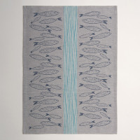 Kuhinjska krpa 50 x 70 cm Ribe, modra