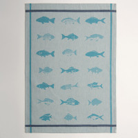 Kuhinjska krpa 50 x 70 cm Morska bitja, modra