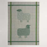 Kuhinjska krpa 50 x 70 cm Na kmetiji, zelena