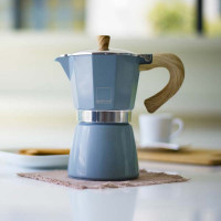 Kafetiera Venezia za 3 skodelice kave primerna za indukcijo, blue denim