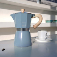 Kafetiera Venezia za 6 skodelic kave primerna za indukcijo, blue denim