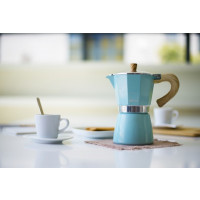 Kafetiera Venezia za 6 skodelic kave primerna za indukcijo, modra