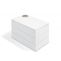 Trodelna škatlica za shranjevanje, bela