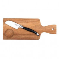 Nož za sir Santoku Premium Line z akacijevo desko za serviranje