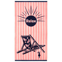 Brisača za na plažo Relax 90 x 170 cm, relax - roza