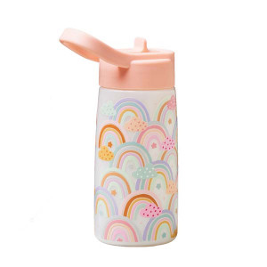 Biorazgradljiva steklenička Bioloco Plant Tiny Traveller 350 ml, Rainbows in the sky