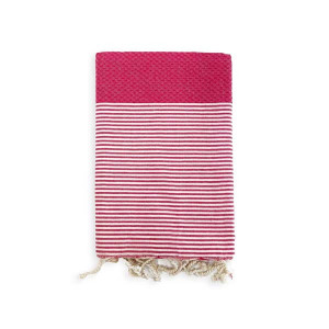 Fouta bombažna brisača Mikanda 100 x 200 cm, fuksija